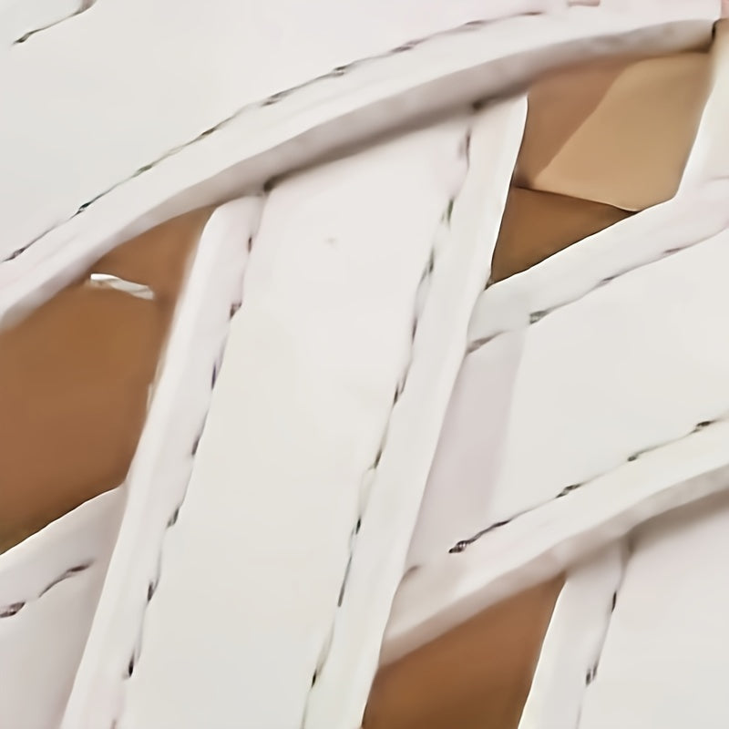 Girls' Summer Open Toe Sandals Solid Color Lightweight Breathable Casual Beach Shoes