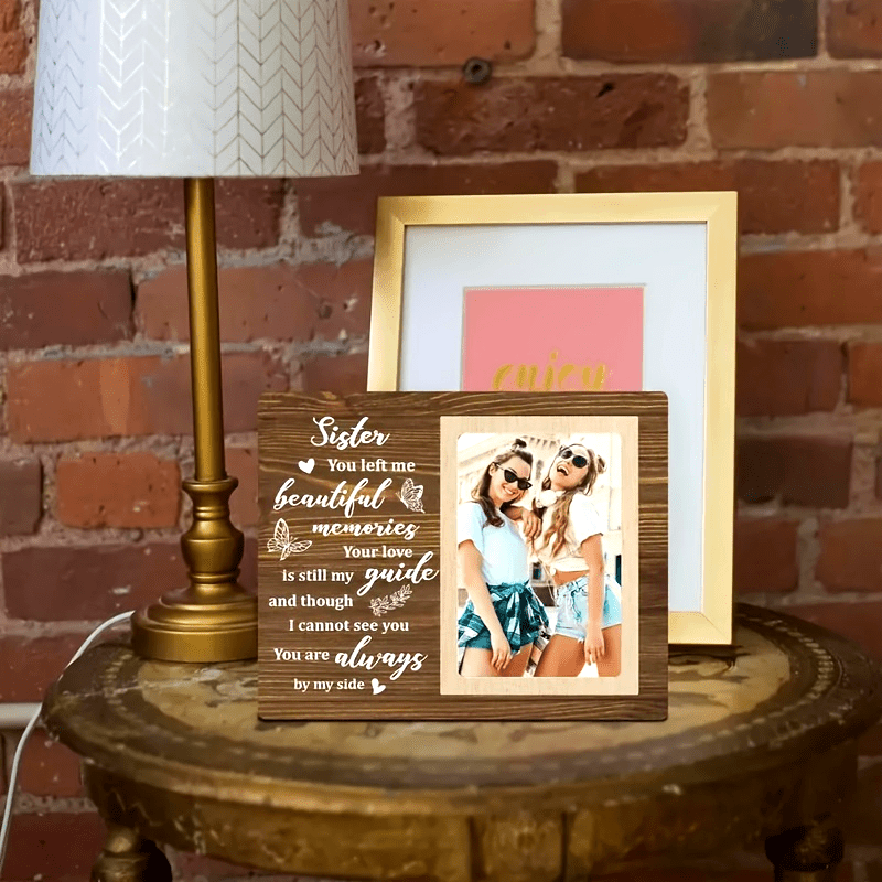 Sister Picture Frame Sympathy Gift Custom Wooden Canvas Memorial Remembrance