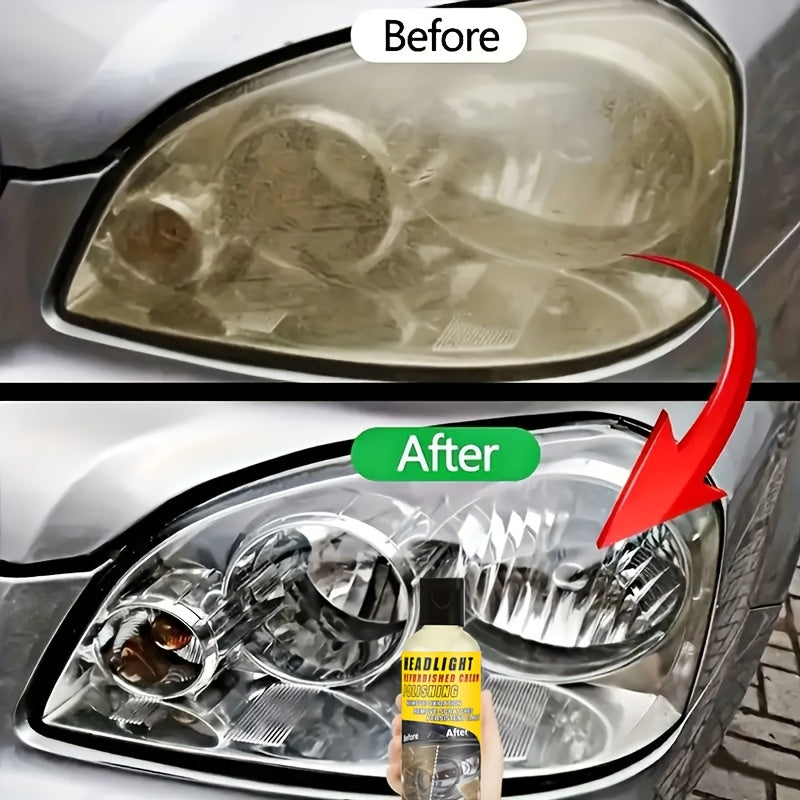 Kit de pasta para reparación de faros de coche para luces borrosas, oxidadas o amarillas