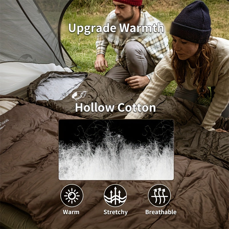 Thermal Envelope Sleeping Bag with Hood for 1 Person 20-39°F Polyester Synthetic