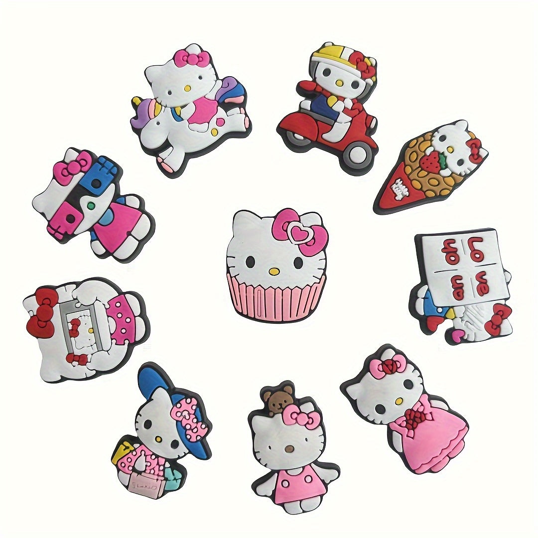 Kids Shoe Charm Set PVC Rubber Garden Shoe Decorations Removable Holes