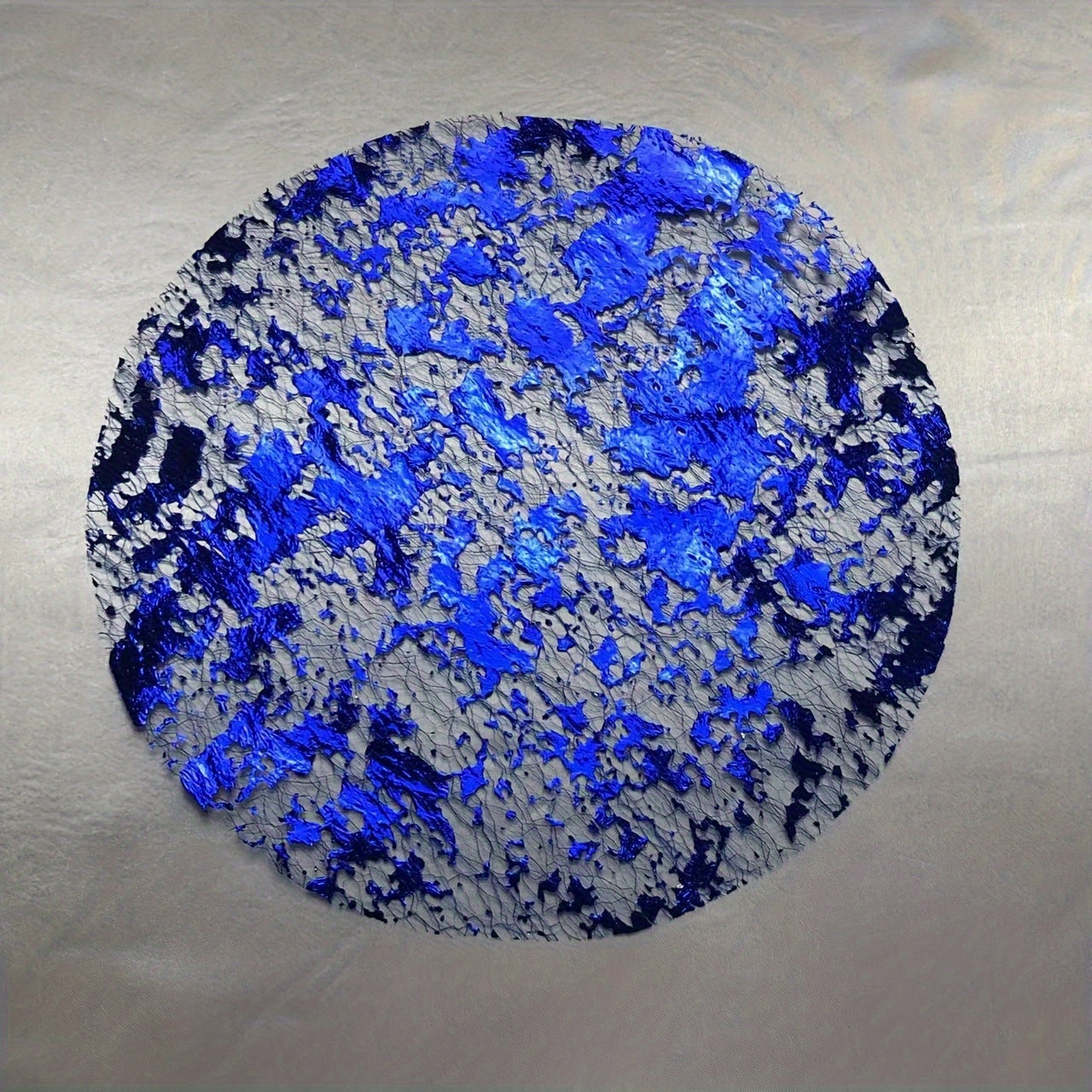 Set of 12 Gold Foil Placemats with Grid Pattern for Autumn Christmas Weddings and Events 33cm