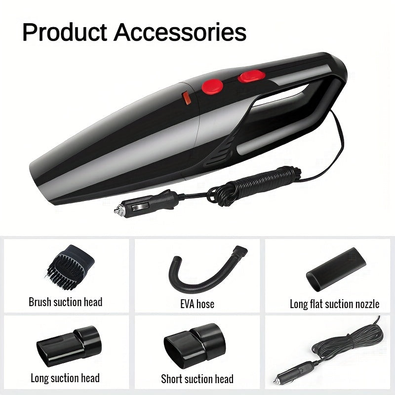 Portable Handheld Car Vacuum Cleaner Wet Dry Dual Use with Large-Capacity Dust Cup