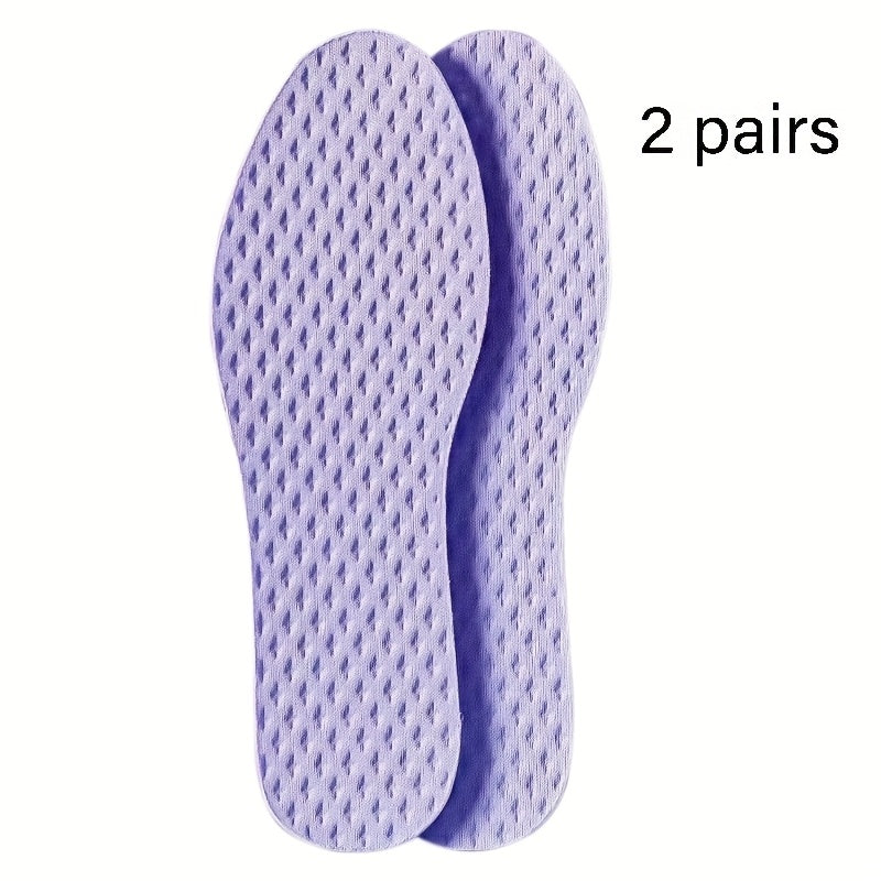 Unisex Summer Gel Insoles Barefoot Shoe Inserts Moisture-Wicking 2 Pairs