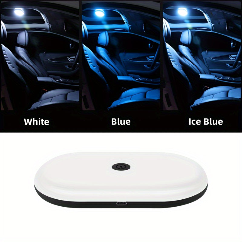 LED sensorli avtomobil chirog'i yukxona saqlash uchun, litiy polimer batareya bilan USB orqali zaryadlanadigan, 5V ishlash voltaji, oq, ko'k va muzli ko'k ranglarda mavjud.