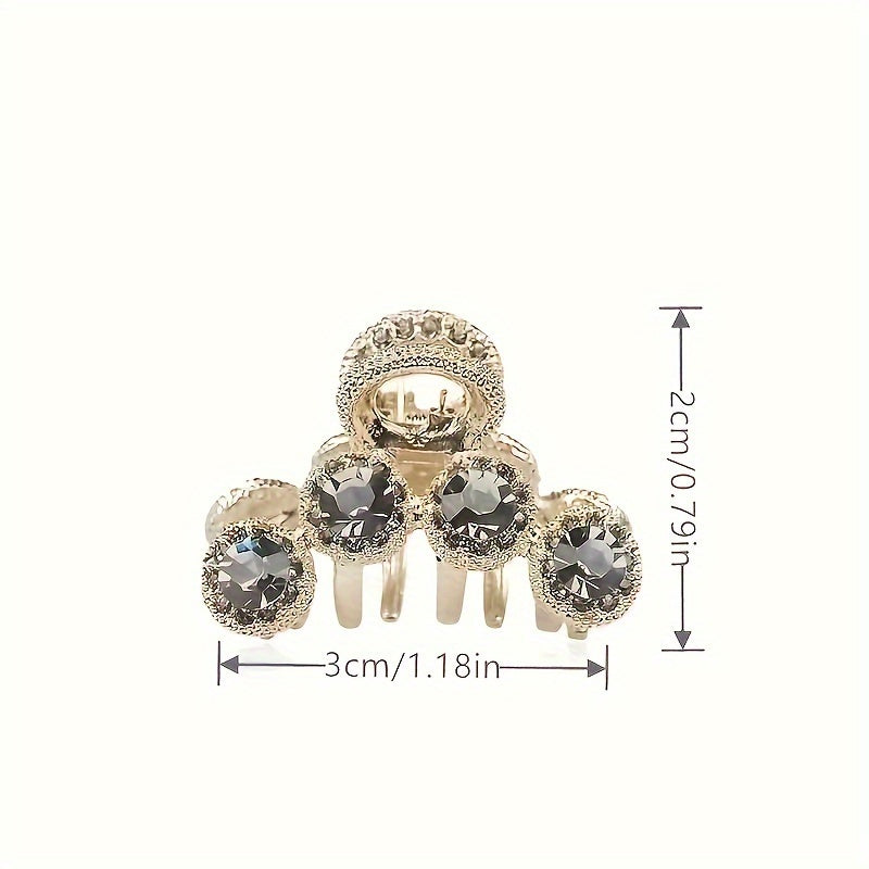 Stylish Crystal Hair Clip Alloy Rhinestone for Women and Girls