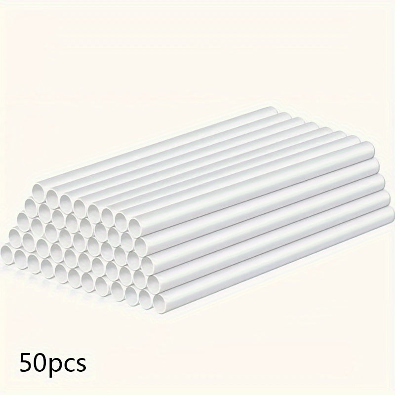 50-Pack Wooden Cake Support Dowels 10mm Diameter 300mm Length for Baking and Decorating