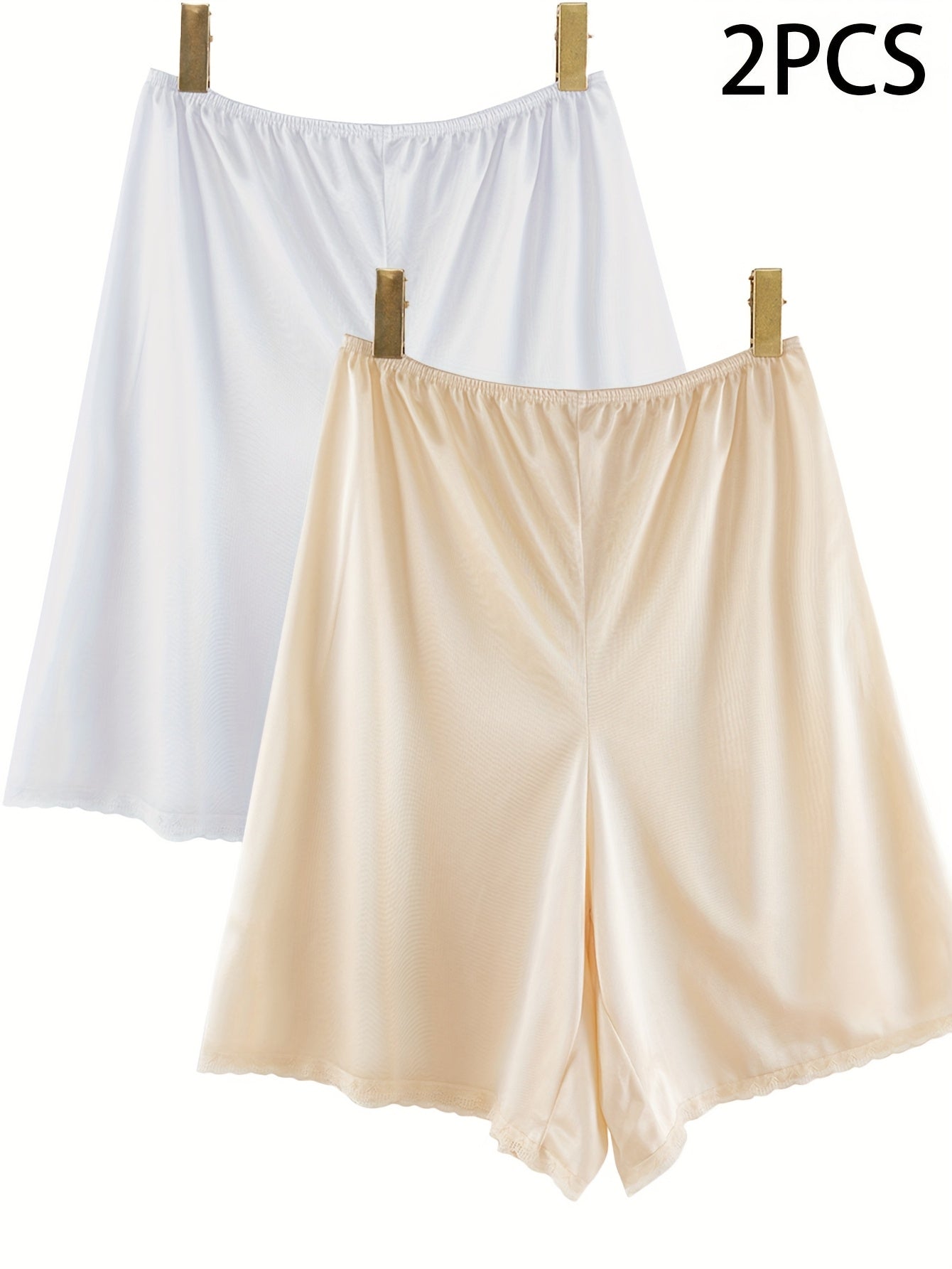 Women's Breathable Floral Patchwork Wide-Leg Skirt Pants Two Pack