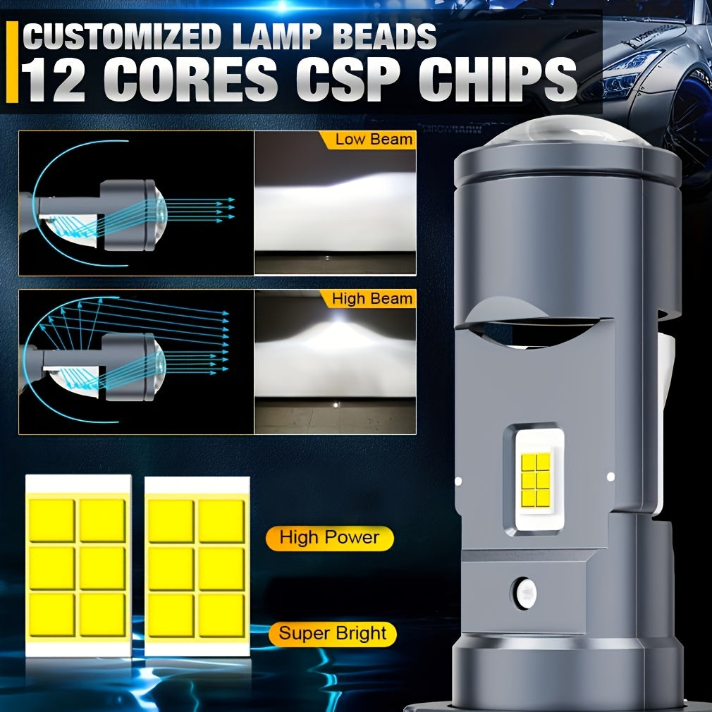 140W Car LED H4 Headlight Mini Projector Hi Lo Beam 6000K Canbus for Cars