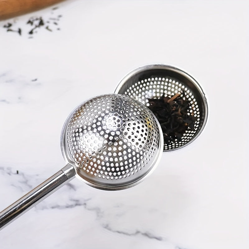 Telescopic Round Ball Tea Infuser Stainless Steel Loose Leaf Tea Strainer Long Handle