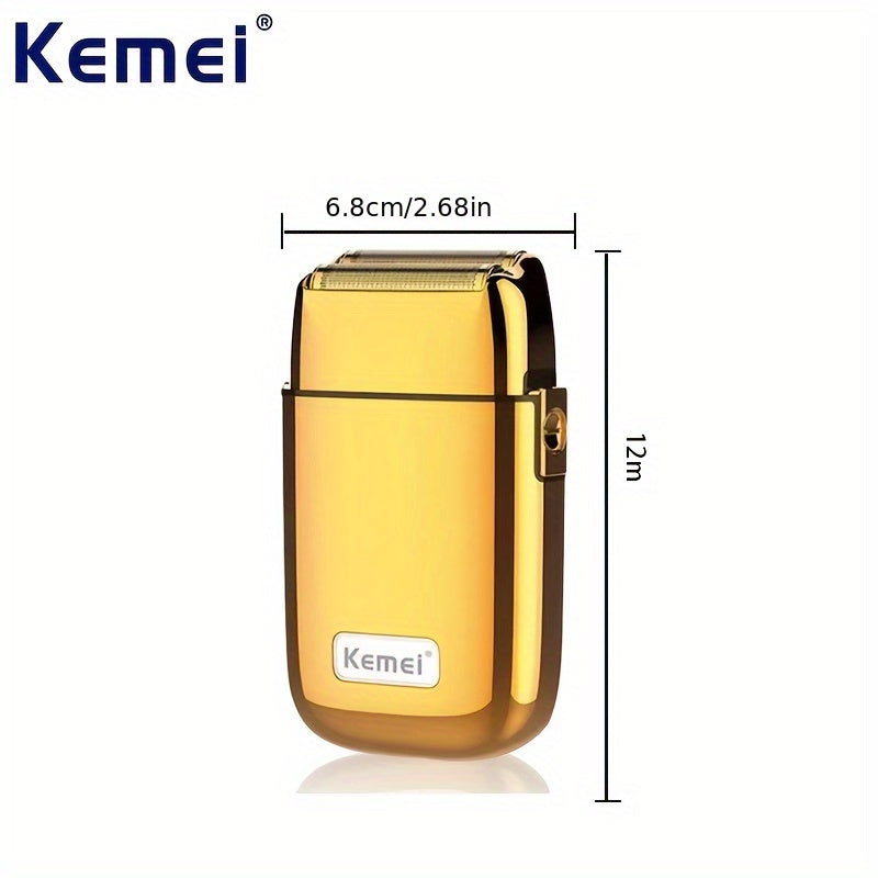 Rechargeable men's electric shaver with dual blades USB charging