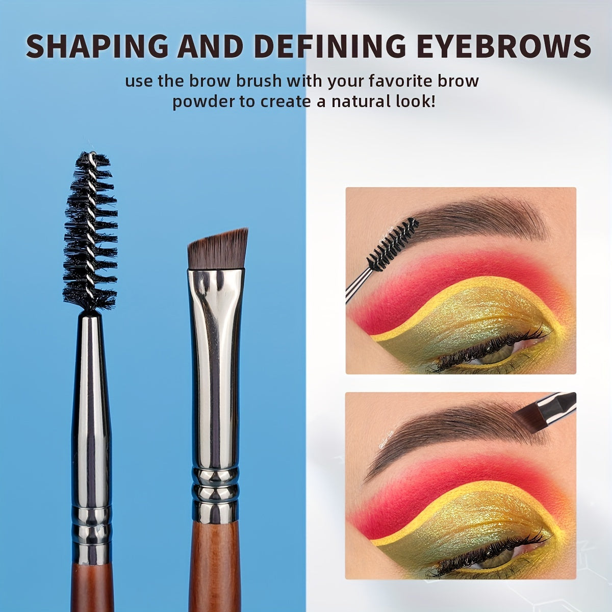 Set de 24 brochas de maquillaje de pelo de cabra natural para polvo, contornear y sombra de ojos