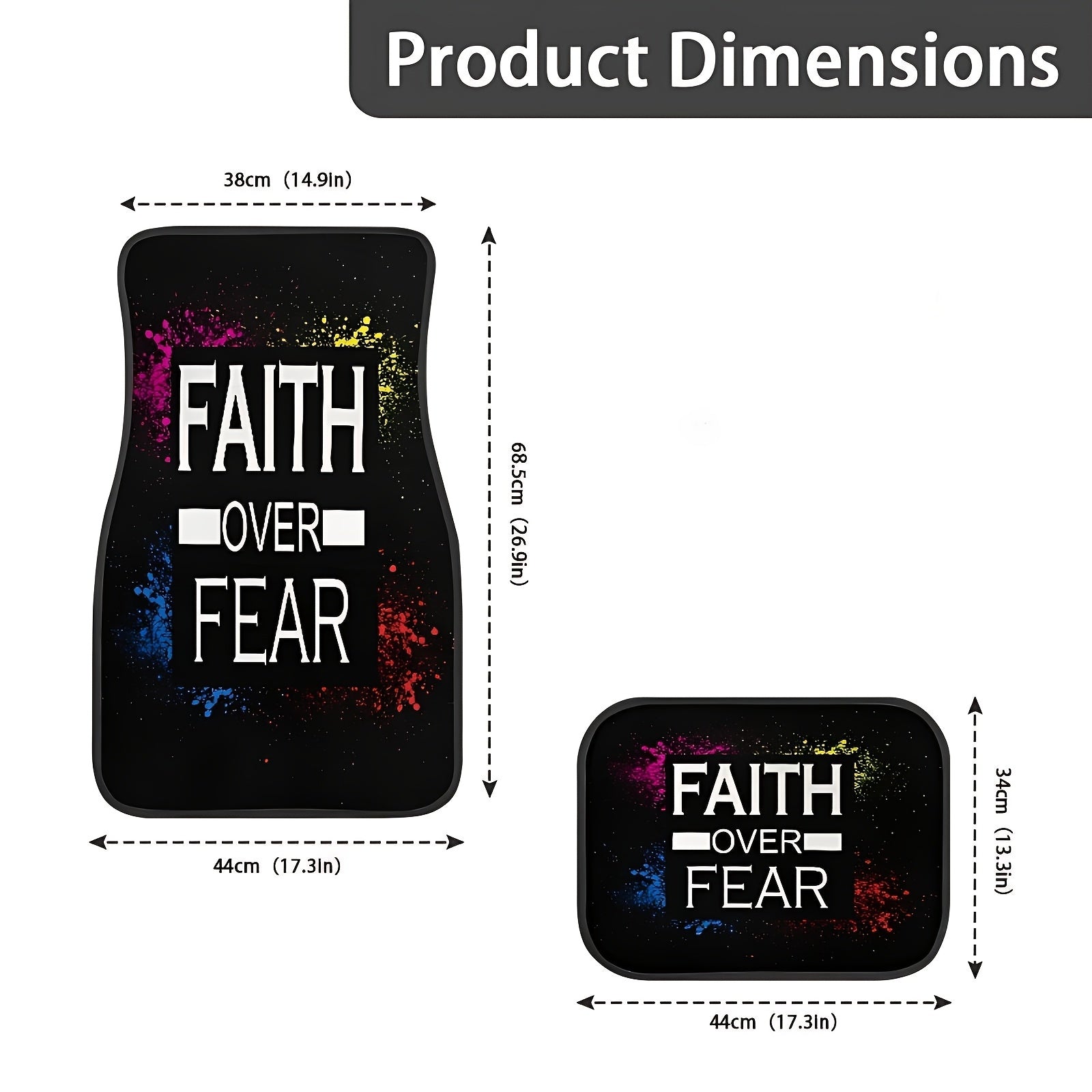 4PCS Car Floor Mats Water-Absorbent Anti-Slip Durable for Sedan SUV