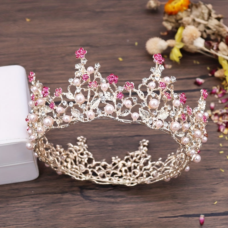 Vintage Black Bridal Tiara with Gauze Hair Hoop and Jewelry Accessories