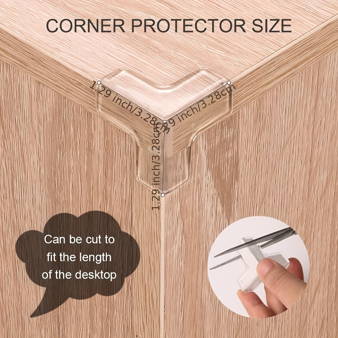 Clear Transparent Silicone Corner Protectors for Furniture Edges 4-16pcs