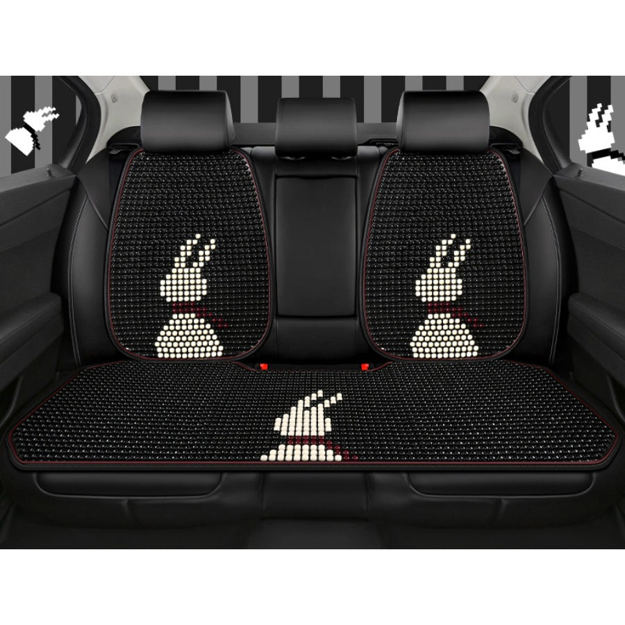 Women's Breathable Summer Car Seat Covers with Pearl Beaded Texture
