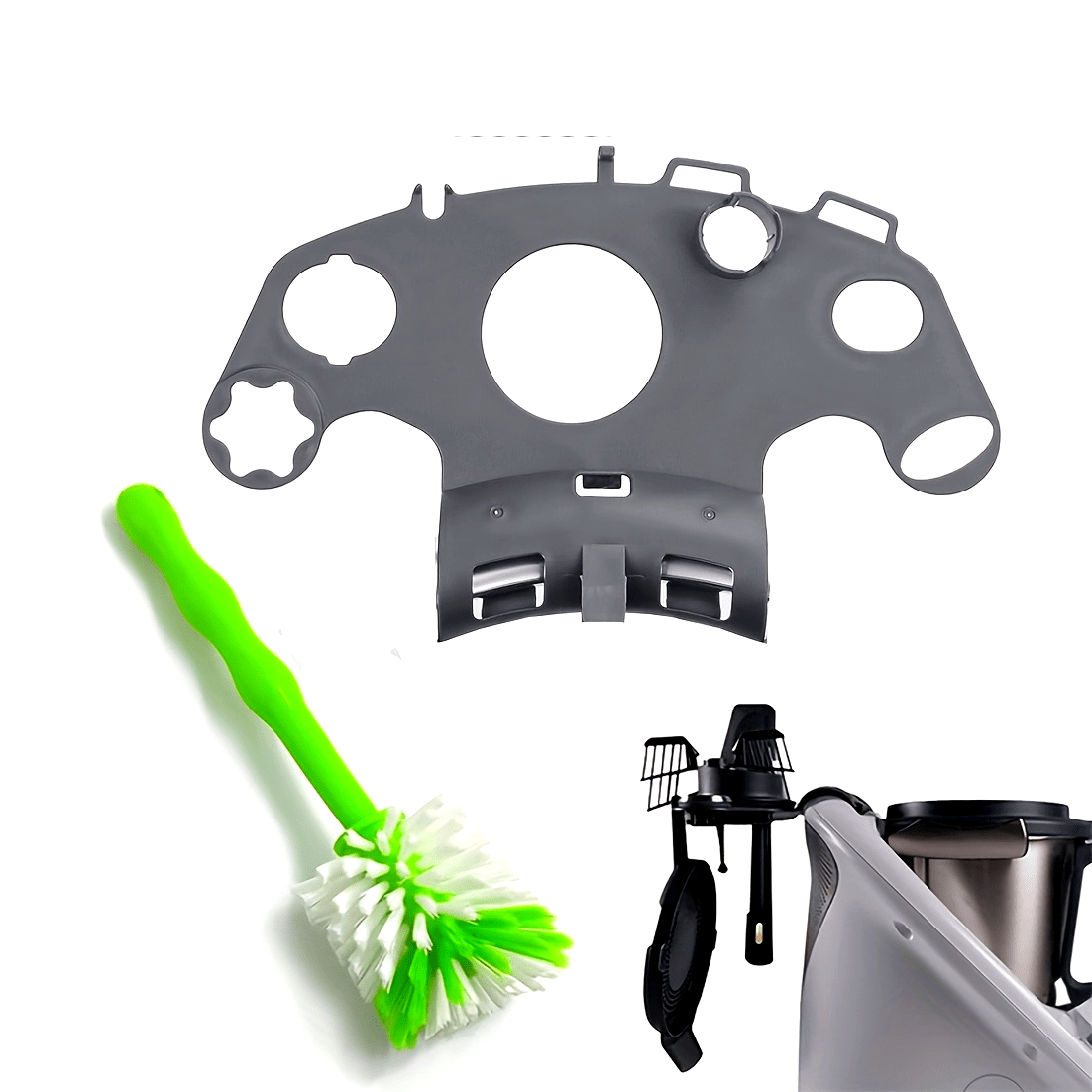 Thermomix TM5 TM6 aksessuarlaringizni ushbu uskunada tartibga soling - qopqoq, spatulalar, tozalash cho'tkalari va boshqa narsalarni tartibli saqlang va osonlik bilan foydalaning, ushbu oziq-ovqat bilan aloqa qilmaydigan saqlash tokchasi bilan.