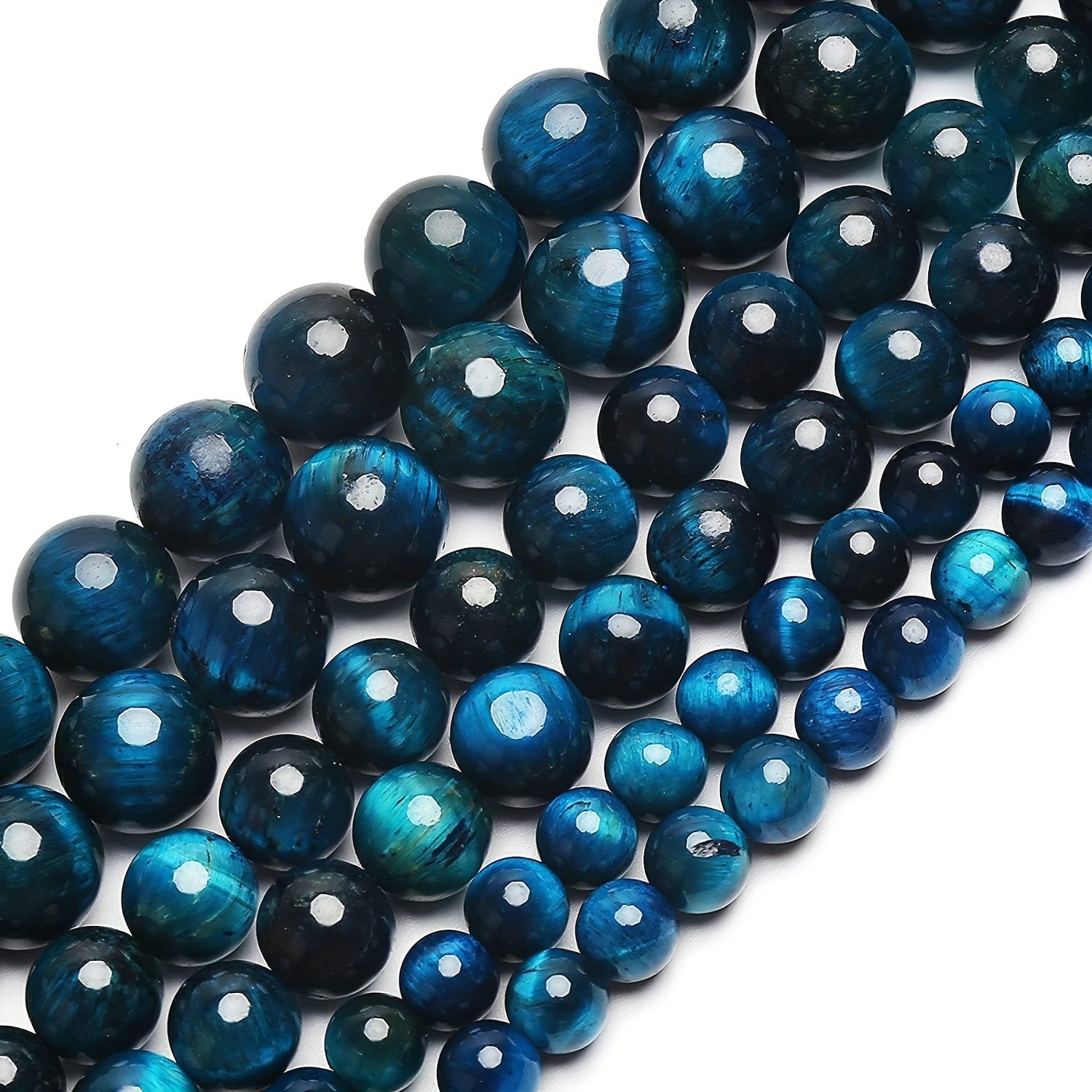 Blue Tiger Eye Beads Natural Stone Jewelry Making Supplies 6mm 8mm 10mm