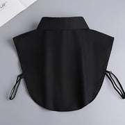 Women's Detachable Striped Shirt Collar Polyester Knit Casual Accessory for All Seasons