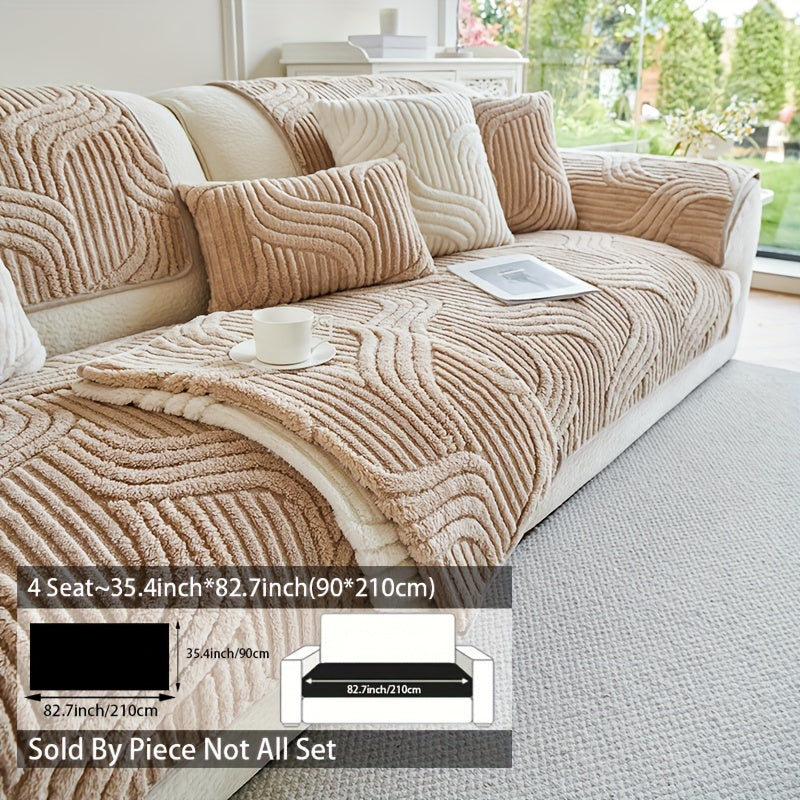 Zamonaviy Jacquard T-qoʻshiq qoplamasi, armchairdan bo‘lakli divanlargacha, sirpanmaydigan velvettan tayyorlangan