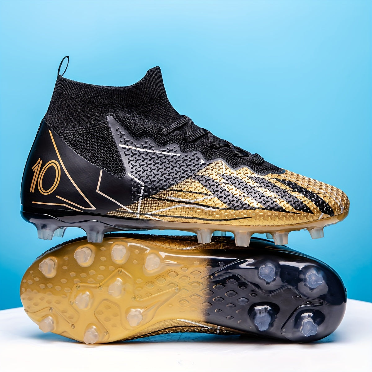 High Top Soccer Cleats Spikes Breathable Non-slip for Training and Competition