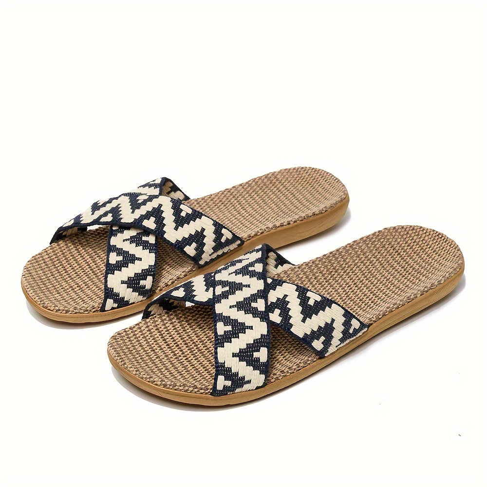 Women Open Toe Slides Casual Slip-On Summer Flat Shoes