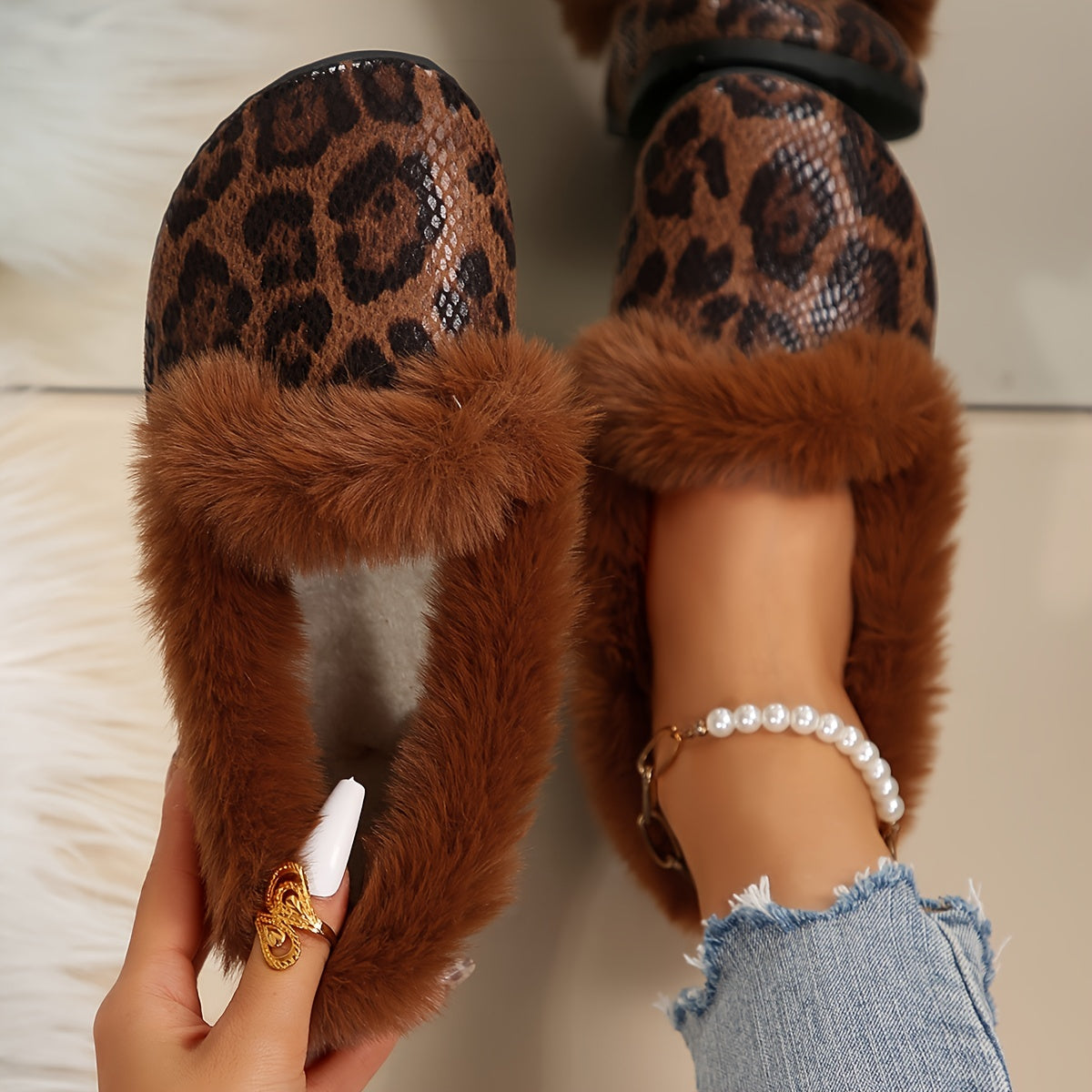 Women's Plus Size Loafers Breathable Lightweight Warm Plush Lining