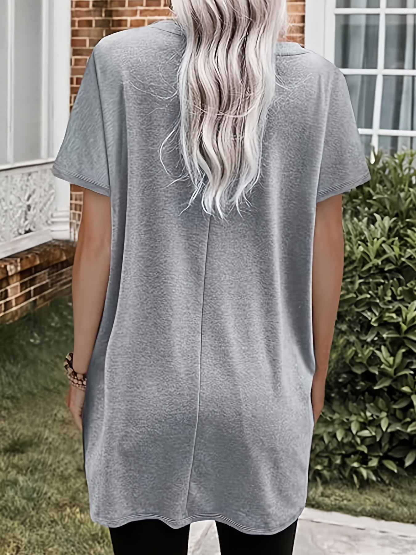 Женский повседневный хлопковый комплект из 3 предметов: футболка с коротким рукавом и карманами