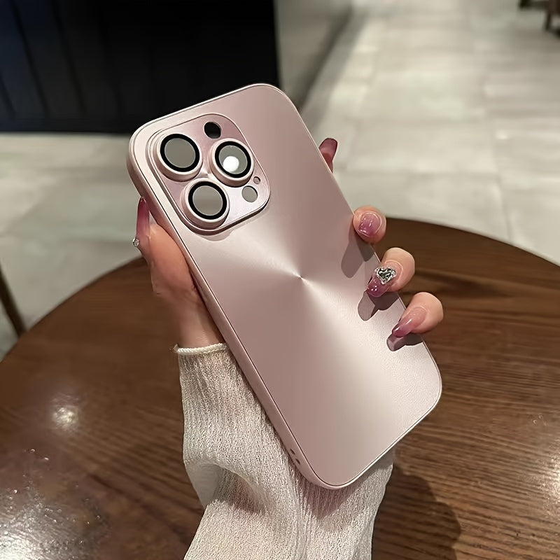 Luxury Aurora CD Pattern Phone Case for iPhone with Lens Protection Shockproof Armor