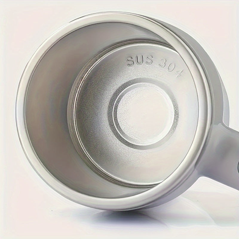Stainless Steel Self-Stirring Coffee Mug Compact Reusable Travel Cup