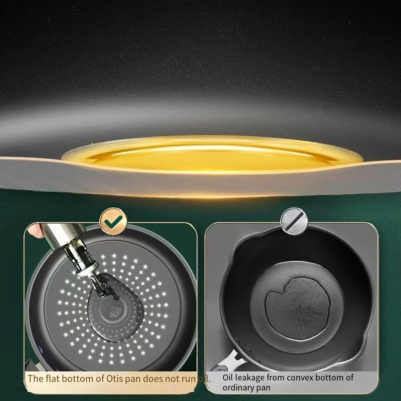 Non-Stick Frying Pan Flat Bottom for Induction Gas Stove Dual-Purpose Cooking