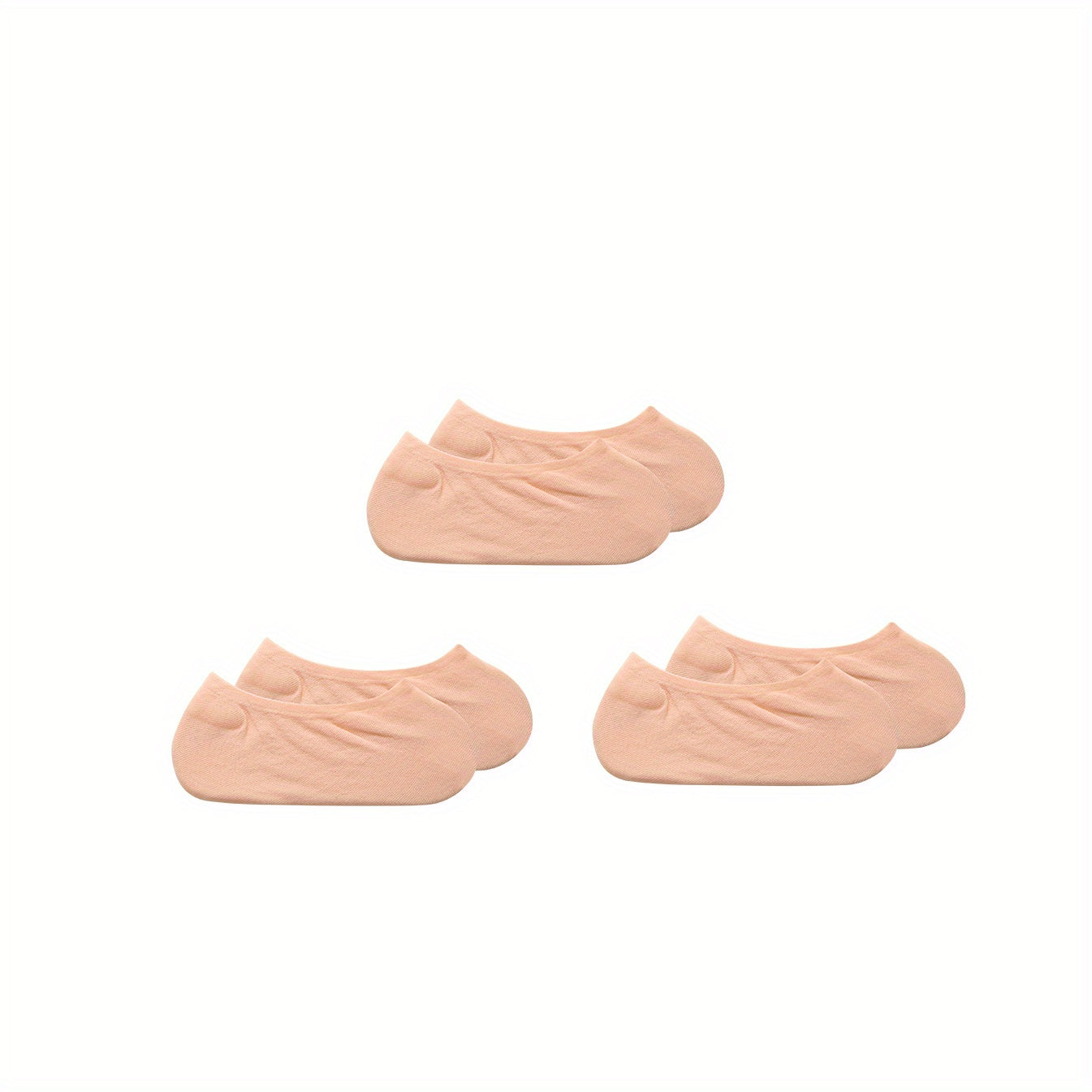 Women’s Invisible Low Cut Ankle Socks 3 Pairs Breathable Solid