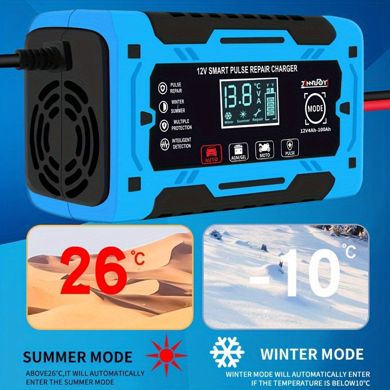 6-амперное 12В умное полностью автоматическое зарядное устройство для свинцово-кислотных аккумуляторов. Евроразъем.