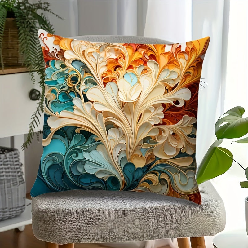French Style Pearl Flower Reversible Throw Pillowcase 44.96x44.96cm Living Room Decor