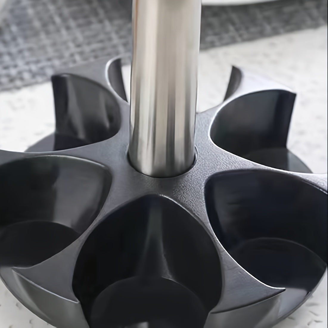 Estante giratorio para especias con frascos para organización y almacenamiento en la cocina