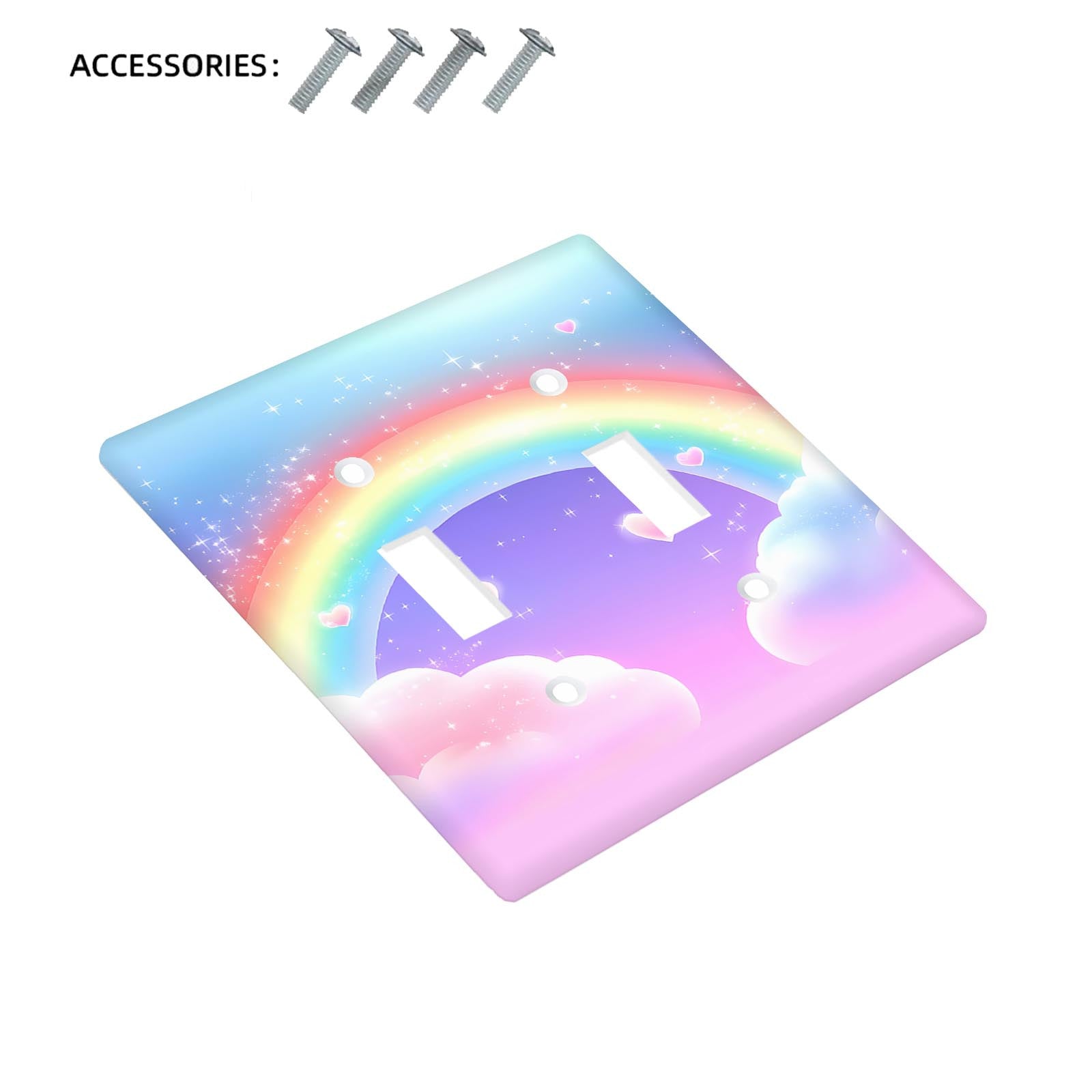 Rainbow Light Switch Wall Plate for Indoor Outdoor Use in Bedroom Kitchen Bathroom