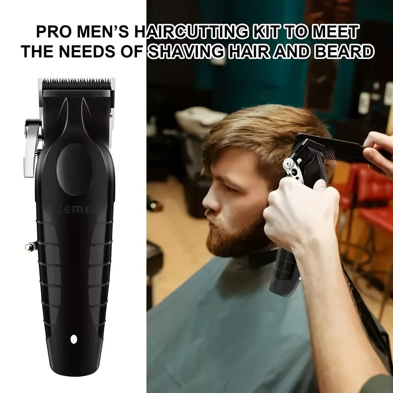 Профессиональный беспроводной электробритвенный набор Kemei с лезвием 0 мм, USB-зарядкой и противоскользящей текстурой