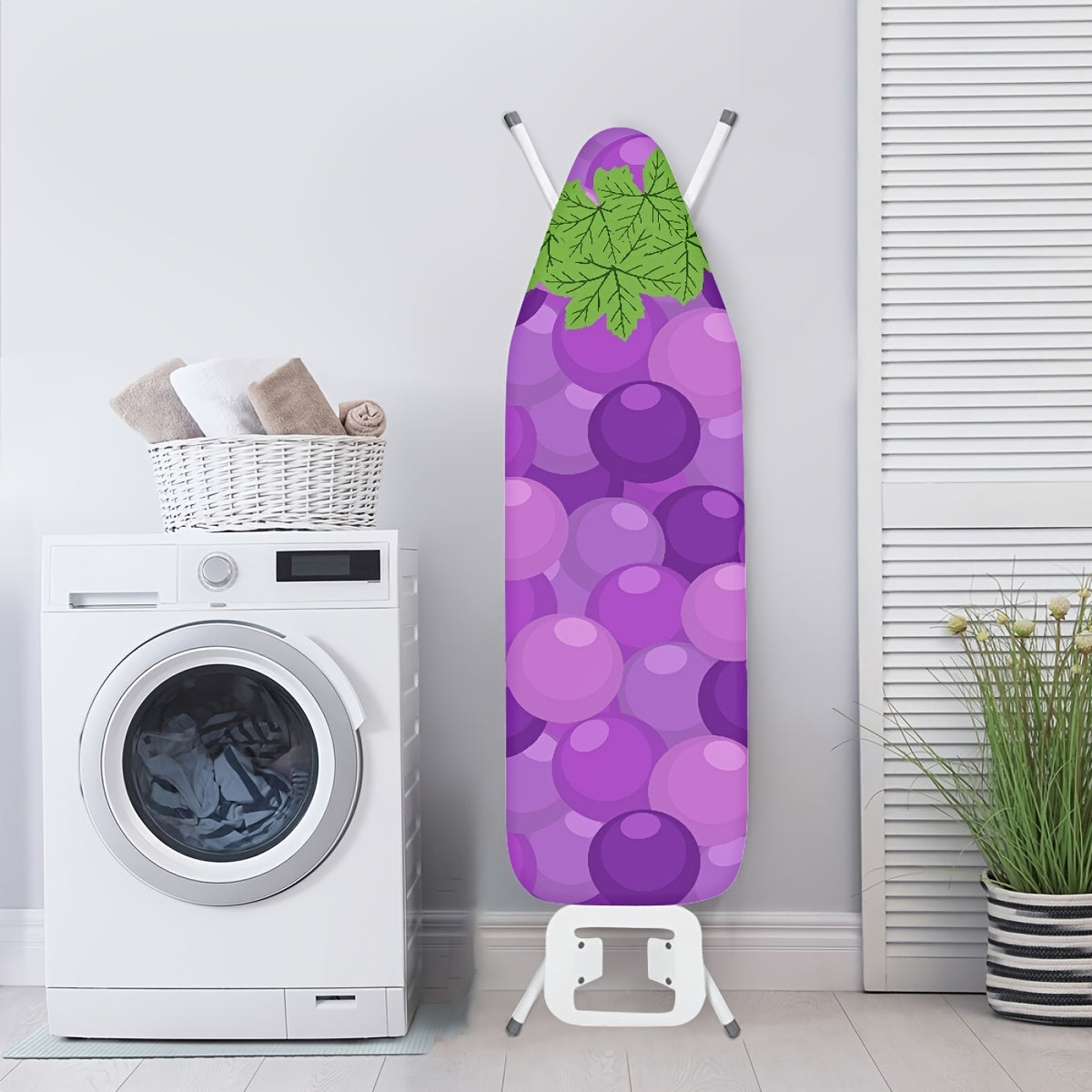 Standard Size Ironing Board Cover and Pad with Fruit Prints Non-Stick Stain-Resistant Elastic Edge