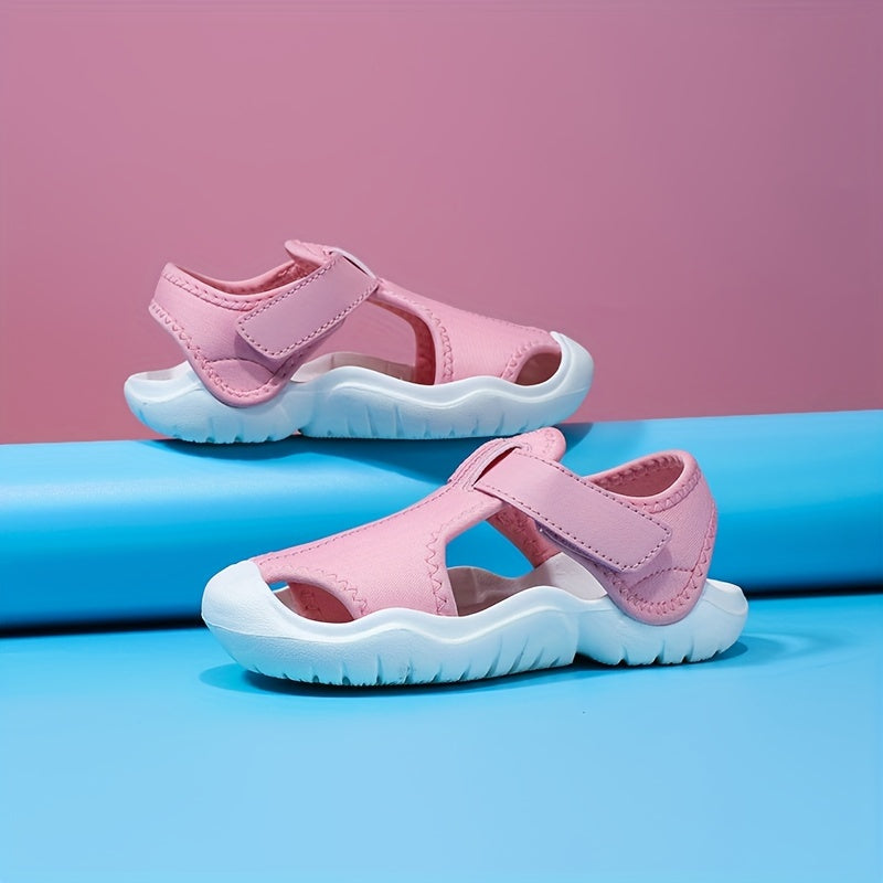 Boys' All-Season Water-Resistant EVA Casual Sandals with Hook and Loop Fastener