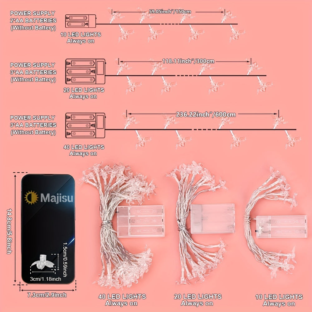 LED Cherry Blossom String Lights Warm Yellow for Home Decor Weddings Christmas Parties