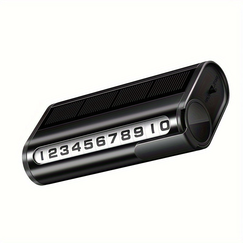 Soporte de placa de matrícula de coche de alta gama con luz nocturna solar, dial giratorio, disponible en tres colores