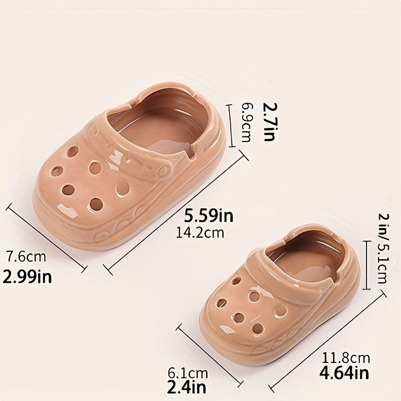 Unisex Ceramic Clam-Shaped Ashtray Soft Clay Home Office Decor