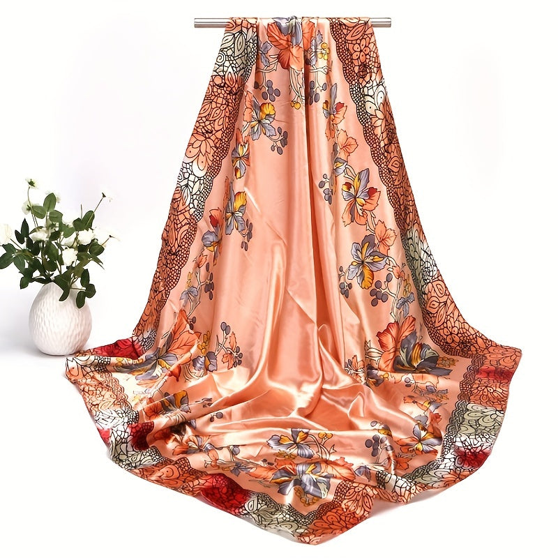 Soft Satin Sunshade Shawl for Sun Protection and Lightweight Comfort