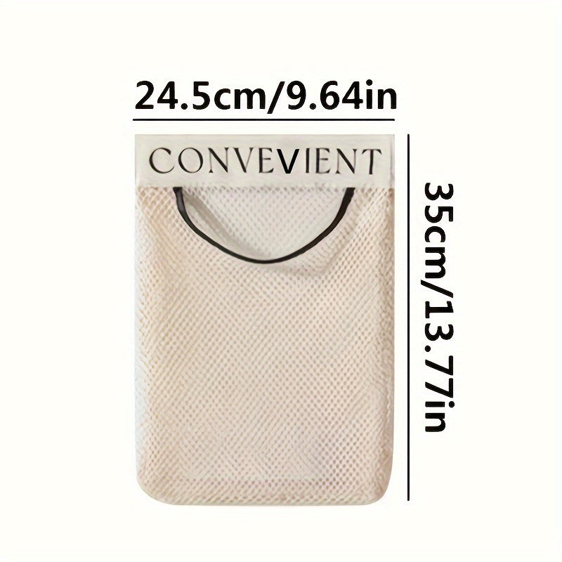 Qattiqlashtiriladigan devorga o'rnatiladigan sumka tashkilotchisi, mustahkamlangan Magic Sticker bilan oshxona saqlash uchun tarmoq, plastik paketlar va cho'tkalar uchun