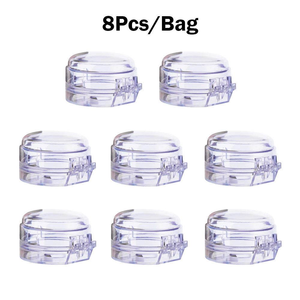 Set of 8 Gas Stove Knob Covers Plastic Safety Protects Cookware for All Ovens