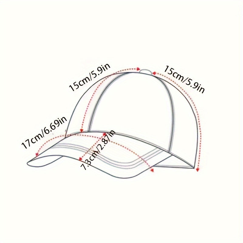 Men's Black Adjustable Polyester Baseball Cap with Wave Design for Outdoor Sports and Casual Wear