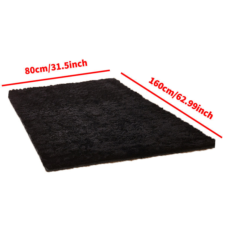 Black Shag Area Rug 1 Piece Soft Cozy Home Decor for Bedroom Living Room Outdoor
