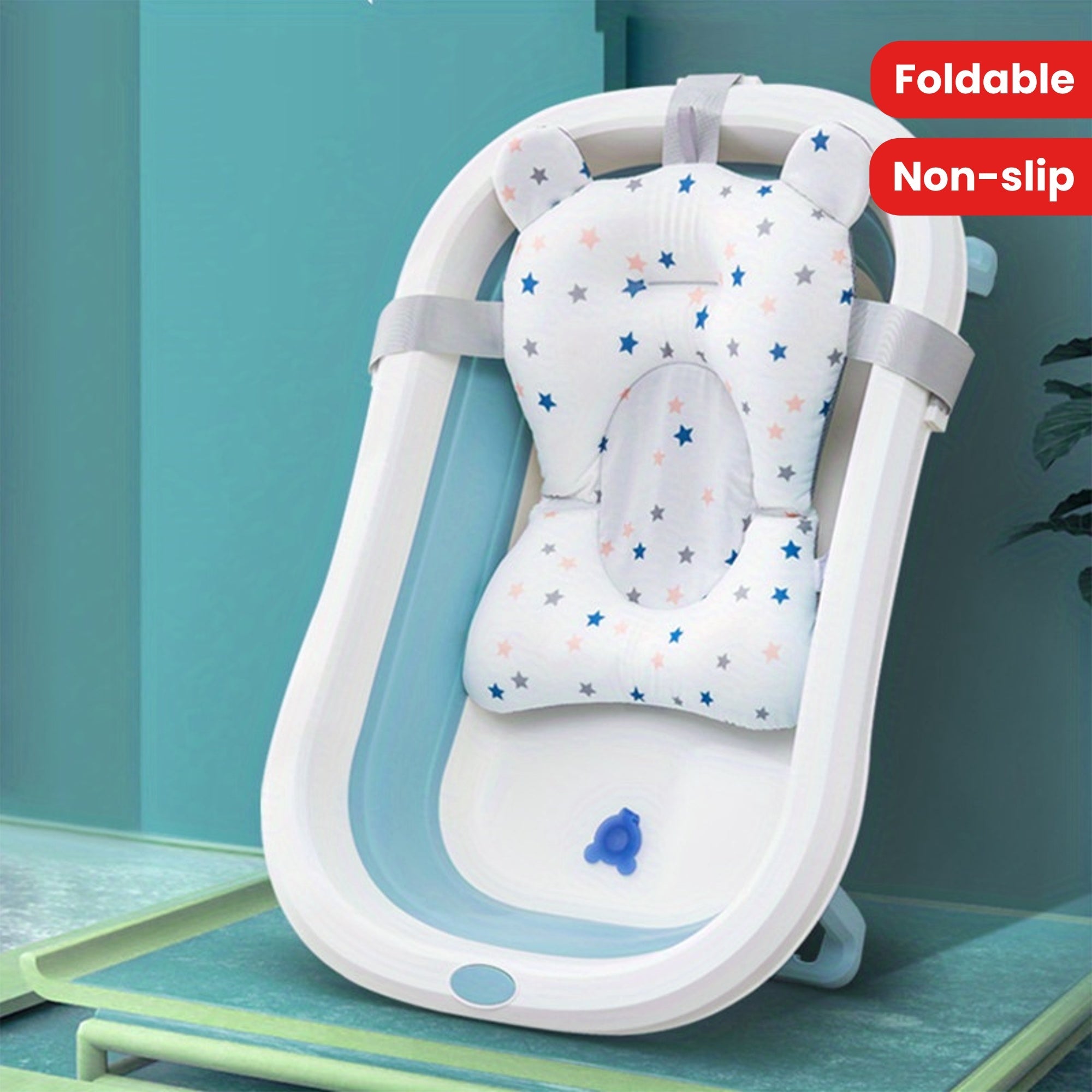 Bath Tub Pad Non-Slip Safety Support Foldable Cushion for Comfort and Body