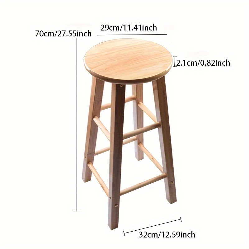 Nordic Style Bar Stool 30cm Height Retro Design for Bars and Cafes
