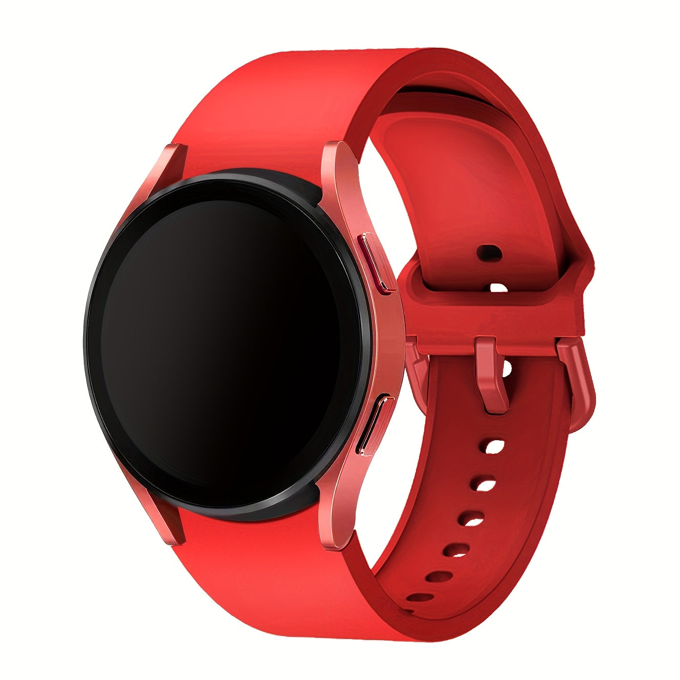 Непрерывный мягкий силиконовый водонепроницаемый ремешок для часов, совместимый с Samsung Galaxy Watch 7/6/5/4. Доступен в розовом, желтом и розовом золоте с застежкой из нержавеющей стали. Удобная посадка для мужчин и